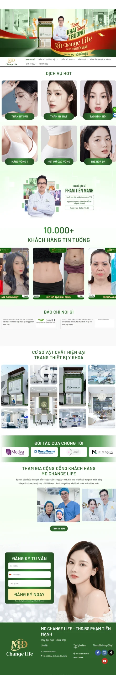 THIẾT KẾ WEBSITE – MẮT KÍNH VIỆT ĐỨC
