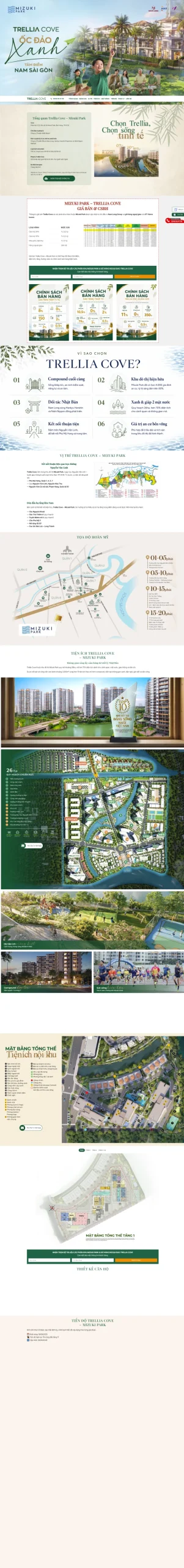 THIẾT KẾ LANDINGPAGE – DỰ ÁN TRELLIA COVE