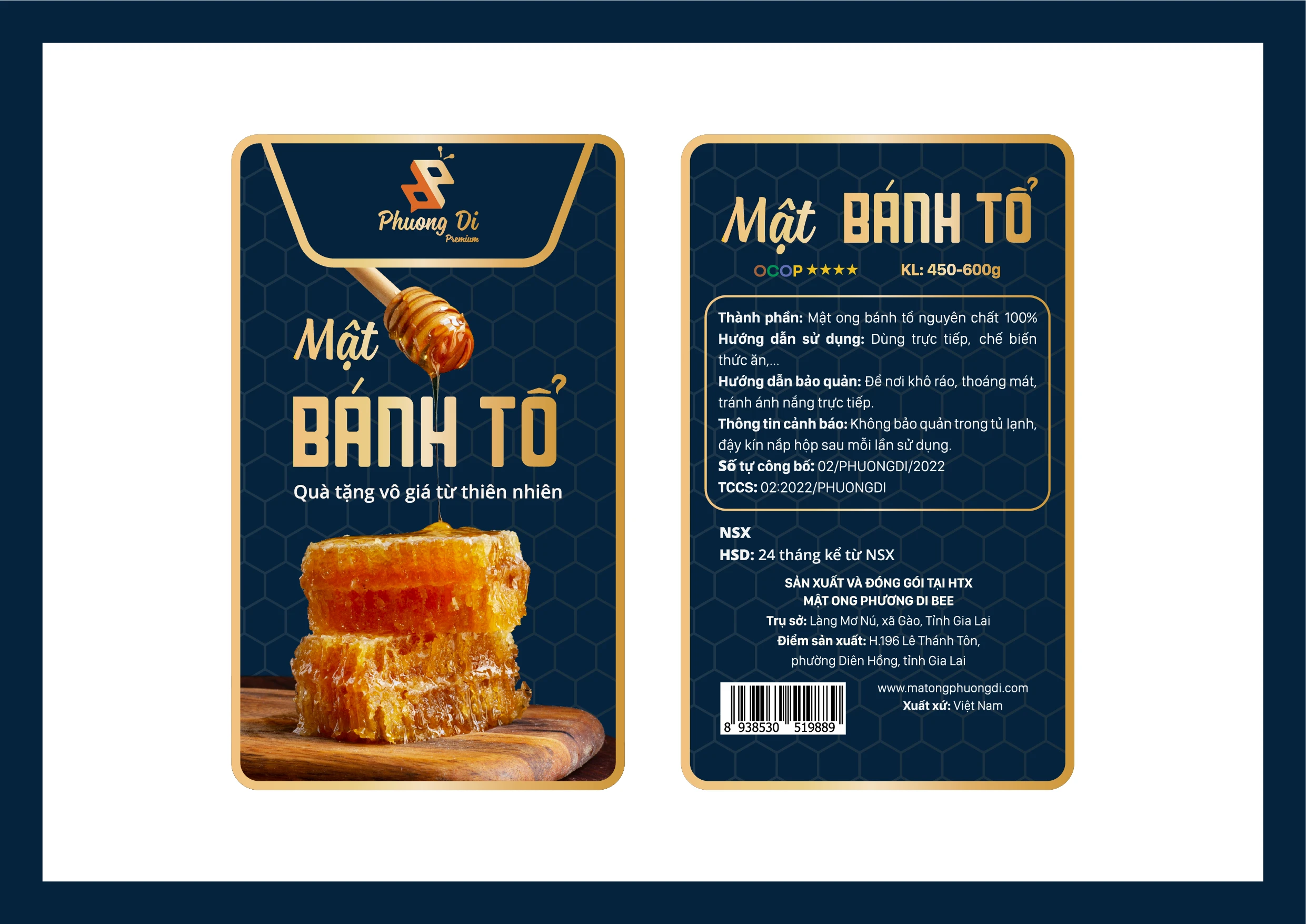 THIẾT KẾ NHÃN DÁN – MẬT ONG PHƯƠNG DI