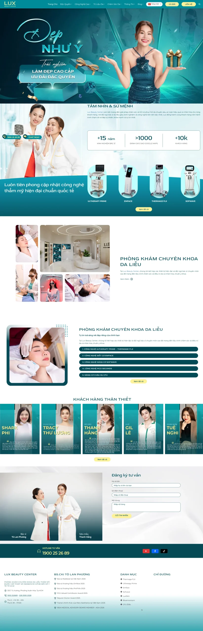 THIẾT KẾ WEBSITE – LUX CLINIC